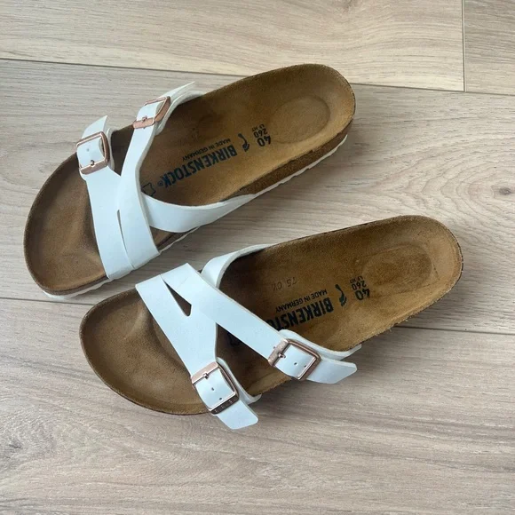 BIRKENSTOCK white yao balance sandals NWOB / size 40 - Picture 6 of 6